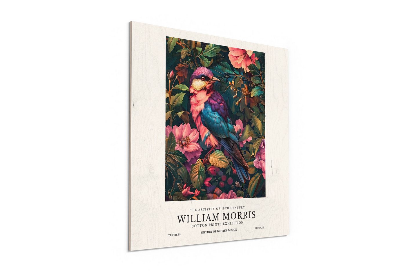 DEQORI Holzbild 'Vogel im Blütenornament', Bild auf Holz natürliches Wandbild Kunstdruck modern Wohnzimmer Design DEQORI Holzbild 'Vogel im Blütenornament', Bild auf Holz natürliches Wandbild Kunstdruck modern Wohnzimmer Design von DEQORI