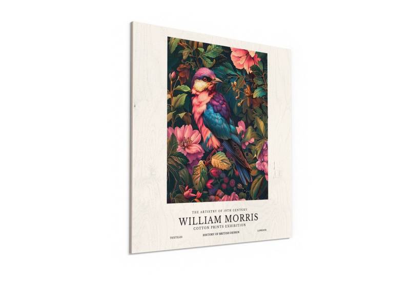 DEQORI Holzbild 'Vogel im Blütenornament', Bild auf Holz natürliches Wandbild Kunstdruck modern Wohnzimmer Design DEQORI Holzbild 'Vogel im Blütenornament', Bild auf Holz natürliches Wandbild Kunstdruck modern Wohnzimmer Design von DEQORI