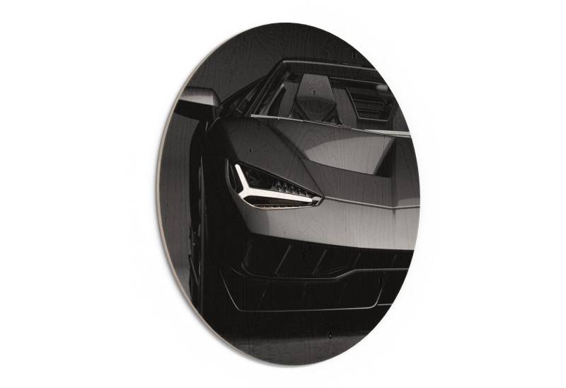 DEQORI Holzbild 'Vorderansicht Sportwagen', Bild auf Holz natürliches Wandbild Kunstdruck modern Wohnzimmer Design DEQORI Holzbild 'Vorderansicht Sportwagen', Bild auf Holz natürliches Wandbild Kunstdruck modern Wohnzimmer Design von DEQORI