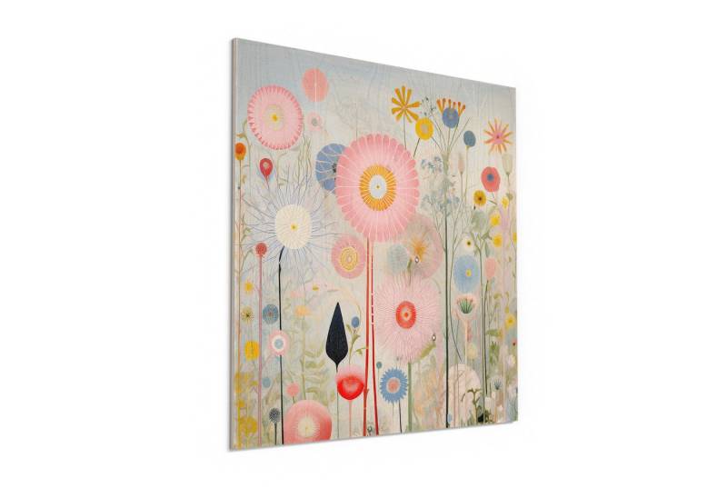 DEQORI Holzbild 'Wiese der Wunder', Bild auf Holz natürliches Wandbild Kunstdruck modern Wohnzimmer Design DEQORI Holzbild 'Wiese der Wunder', Bild auf Holz natürliches Wandbild Kunstdruck modern Wohnzimmer Design von DEQORI