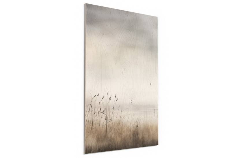 DEQORI Holzbild 'Zartes Uferrauschen', Bild auf Holz natürliches Wandbild Kunstdruck modern Wohnzimmer Design DEQORI Holzbild 'Zartes Uferrauschen', Bild auf Holz natürliches Wandbild Kunstdruck modern Wohnzimmer Design von DEQORI