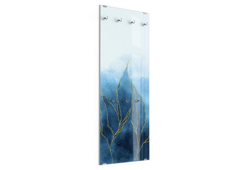 DEQORI Kleiderhaken 'Blauer Wasserfarbverlauf', Glas Garderobe hängend Flur Jackenhalter modern Wandgarderobe Haken DEQORI Kleiderhaken 'Blauer Wasserfarbverlauf', Glas Garderobe hängend Flur Jackenhalter modern Wandgarderobe Haken von DEQORI