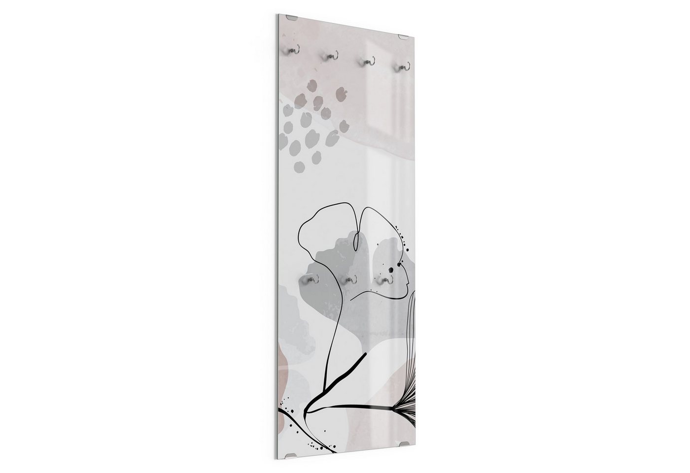 DEQORI Kleiderhaken 'Dekorativer Gingko-Banner', Glas Garderobe hängend Flur Jackenhalter modern Wandgarderobe Haken DEQORI Kleiderhaken 'Dekorativer Gingko-Banner', Glas Garderobe hängend Flur Jackenhalter modern Wandgarderobe Haken von DEQORI