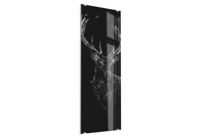DEQORI Kleiderhaken 'Digitalisierter Hirsch', Glas Garderobe hängend Flur Jackenhalter modern Wandgarderobe Haken DEQORI Kleiderhaken 'Digitalisierter Hirsch', Glas Garderobe hängend Flur Jackenhalter modern Wandgarderobe Haken von DEQORI