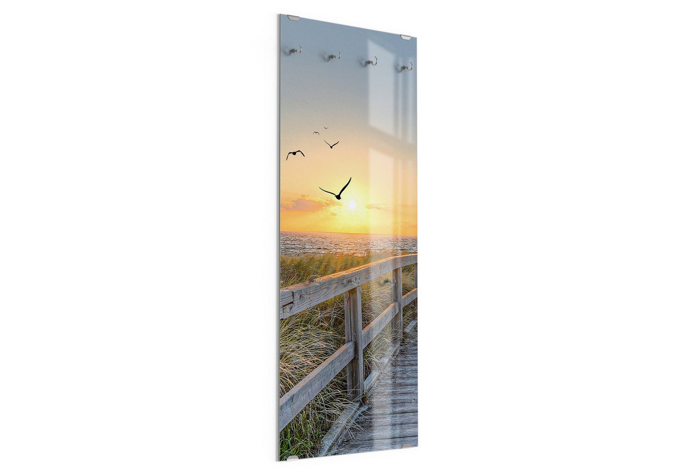 DEQORI Kleiderhaken 'Dünenweg zum Meer', Glas Garderobe hängend Flur Jackenhalter modern Wandgarderobe Haken DEQORI Kleiderhaken 'Dünenweg zum Meer', Glas Garderobe hängend Flur Jackenhalter modern Wandgarderobe Haken von DEQORI
