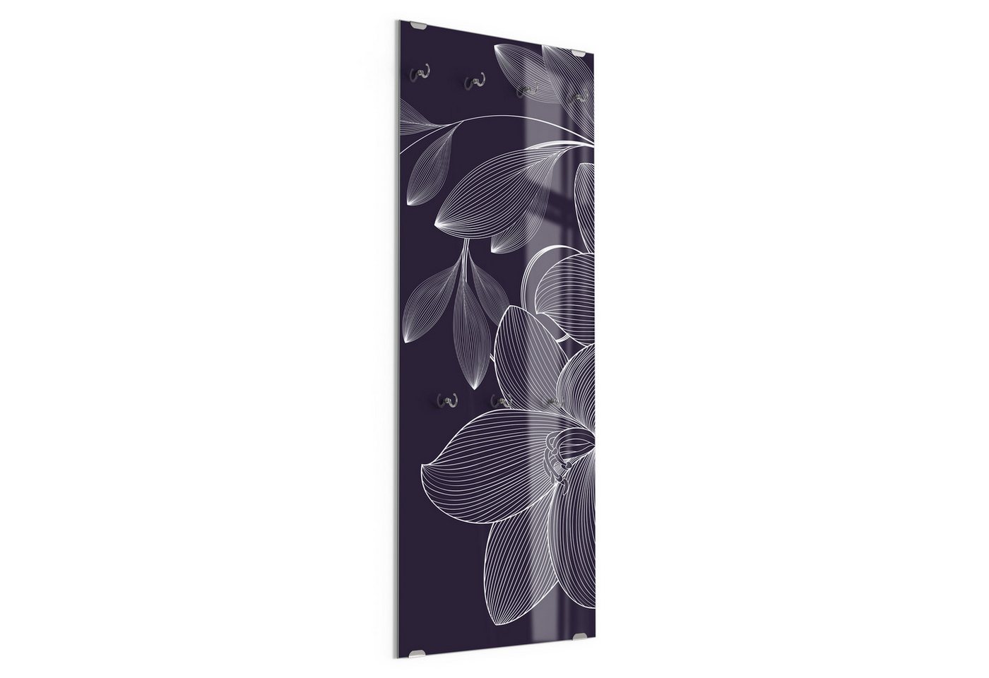 DEQORI Kleiderhaken 'Elegante Liliengrafik', Glas Garderobe hängend Flur Jackenhalter modern Wandgarderobe Haken DEQORI Kleiderhaken 'Elegante Liliengrafik', Glas Garderobe hängend Flur Jackenhalter modern Wandgarderobe Haken von DEQORI