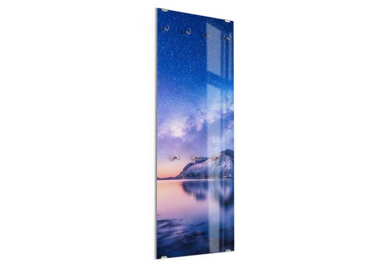 DEQORI Kleiderhaken 'Galaxis über Fjord', Glas Garderobe hängend Flur Jackenhalter modern Wandgarderobe Haken von DEQORI