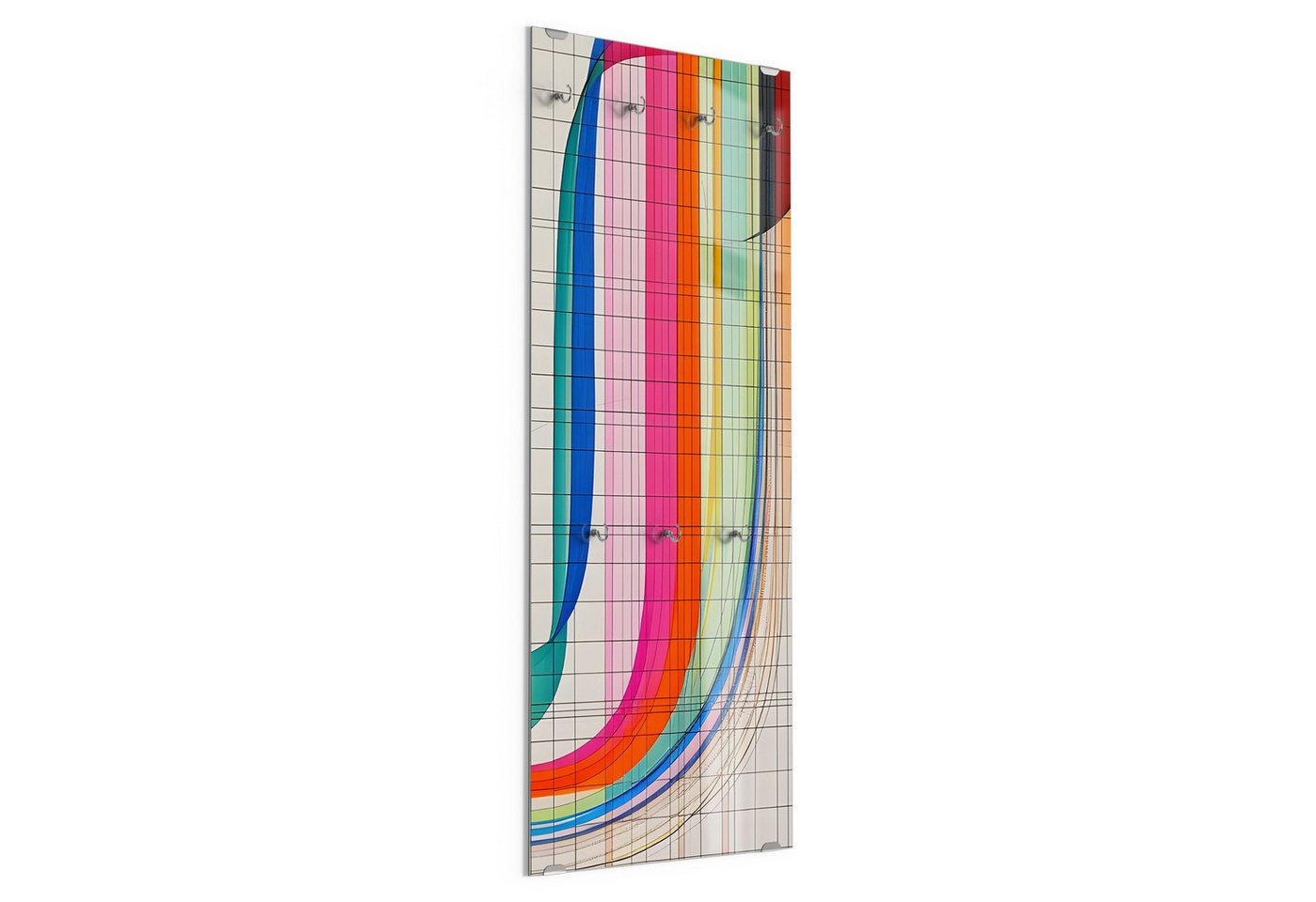 DEQORI Kleiderhaken 'Geometrische Farbkurven', Glas Garderobe hängend Flur Jackenhalter modern Wandgarderobe Haken DEQORI Kleiderhaken 'Geometrische Farbkurven', Glas Garderobe hängend Flur Jackenhalter modern Wandgarderobe Haken von DEQORI