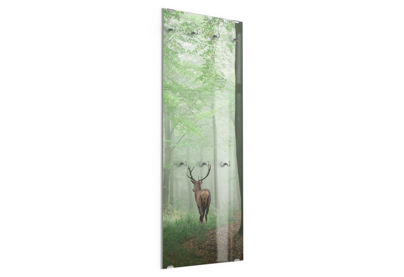 DEQORI Kleiderhaken 'Hirsch zwischen Bäumen', Glas Garderobe hängend Flur Jackenhalter modern Wandgarderobe Haken DEQORI Kleiderhaken 'Hirsch zwischen Bäumen', Glas Garderobe hängend Flur Jackenhalter modern Wandgarderobe Haken von DEQORI