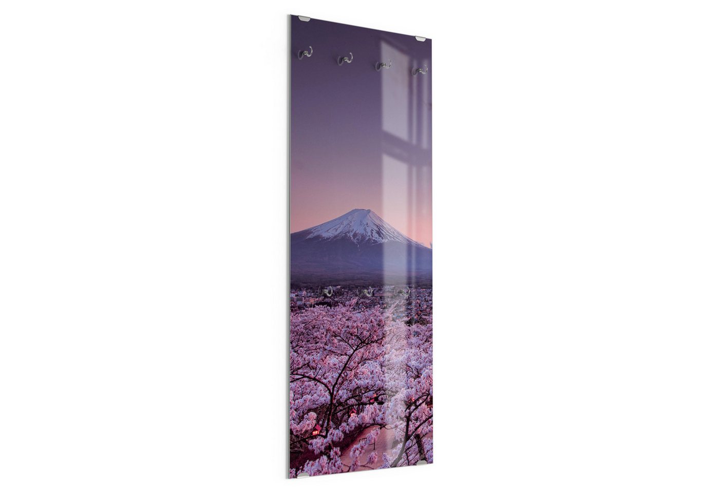DEQORI Kleiderhaken 'Kirschblüten Tempel Japan', Glas Garderobe hängend Flur Jackenhalter modern Wandgarderobe Haken DEQORI Kleiderhaken 'Kirschblüten Tempel Japan', Glas Garderobe hängend Flur Jackenhalter modern Wandgarderobe Haken von DEQORI