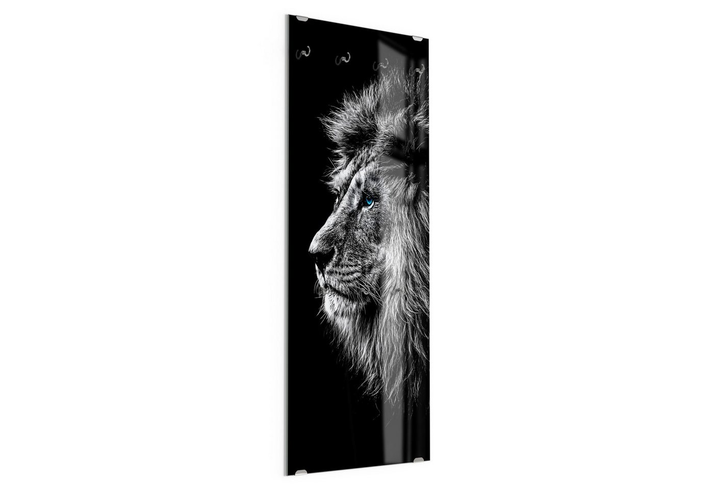 DEQORI Kleiderhaken 'König der Tiere im Profil', Glas Garderobe hängend Flur Jackenhalter modern Wandgarderobe Haken DEQORI Kleiderhaken 'König der Tiere im Profil', Glas Garderobe hängend Flur Jackenhalter modern Wandgarderobe Haken von DEQORI