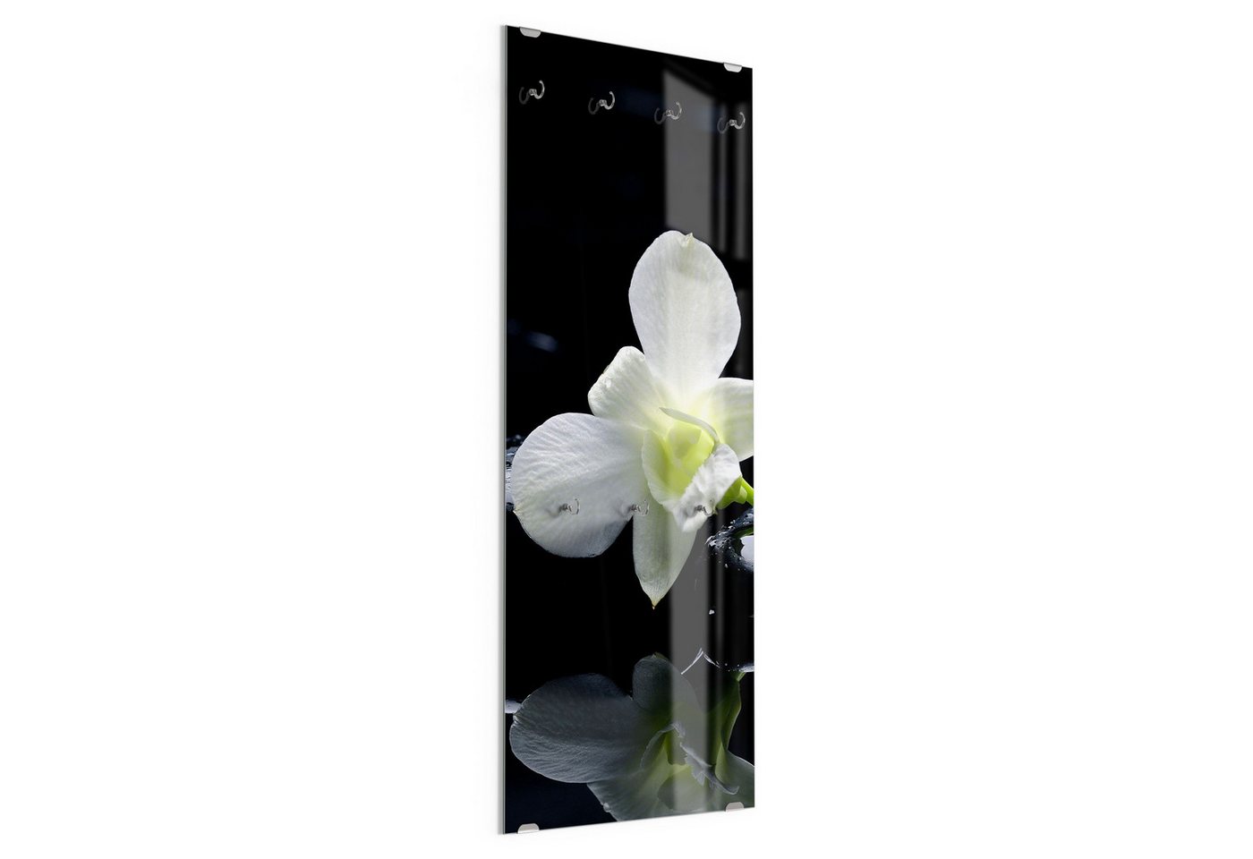 DEQORI Kleiderhaken 'Orchidee mit Zen-Steinen', Glas Garderobe hängend Flur Jackenhalter modern Wandgarderobe Haken DEQORI Kleiderhaken 'Orchidee mit Zen-Steinen', Glas Garderobe hängend Flur Jackenhalter modern Wandgarderobe Haken von DEQORI