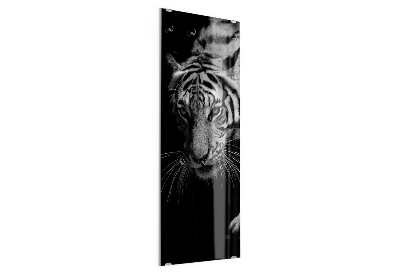 DEQORI Kleiderhaken 'Pirschender Tiger', Glas Garderobe hängend Flur Jackenhalter modern Wandgarderobe Haken DEQORI Kleiderhaken 'Pirschender Tiger', Glas Garderobe hängend Flur Jackenhalter modern Wandgarderobe Haken von DEQORI