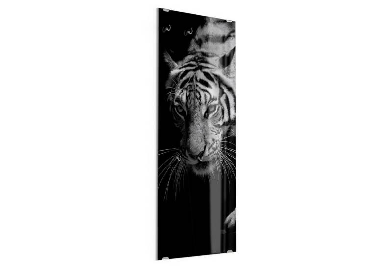 DEQORI Kleiderhaken 'Pirschender Tiger', Glas Garderobe hängend Flur Jackenhalter modern Wandgarderobe Haken DEQORI Kleiderhaken 'Pirschender Tiger', Glas Garderobe hängend Flur Jackenhalter modern Wandgarderobe Haken von DEQORI
