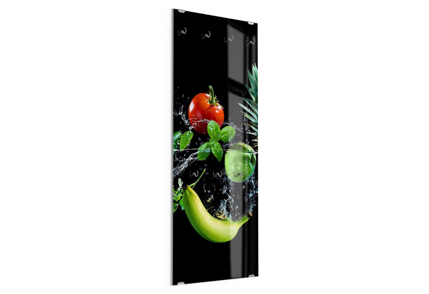 DEQORI Kleiderhaken 'Sauberes Obst und Gemüse', Glas Garderobe hängend Flur Jackenhalter modern Wandgarderobe Haken DEQORI Kleiderhaken 'Sauberes Obst und Gemüse', Glas Garderobe hängend Flur Jackenhalter modern Wandgarderobe Haken von DEQORI