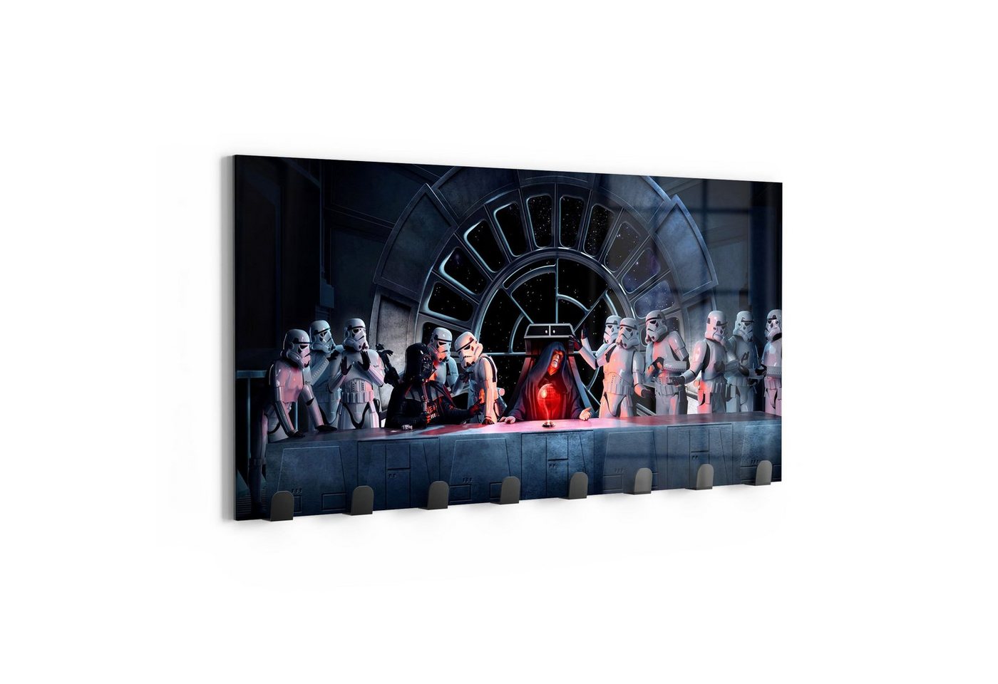 DEQORI Kleiderhaken 'Star Wars Abendmahl', Glas Garderobe Paneel magnetisch beschreibbar von DEQORI