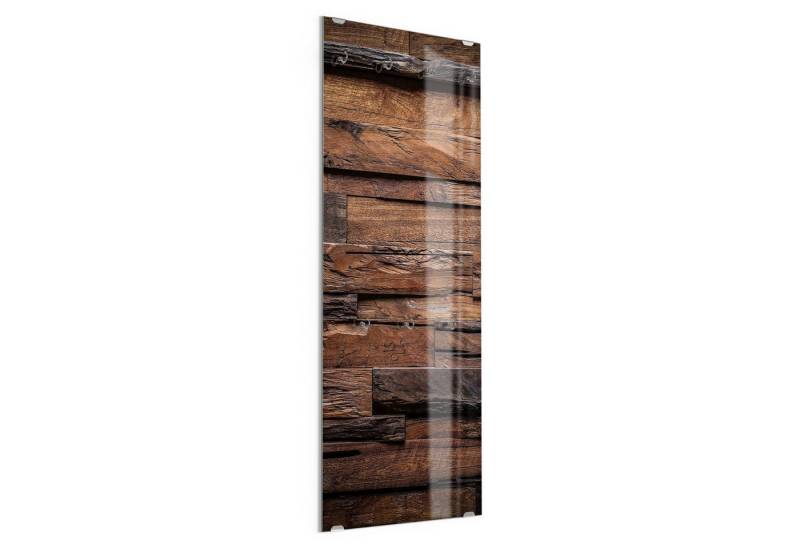 DEQORI Kleiderhaken 'Unebene Bretterwand', Glas Garderobe hängend Flur Jackenhalter modern Wandgarderobe Haken DEQORI Kleiderhaken 'Unebene Bretterwand', Glas Garderobe hängend Flur Jackenhalter modern Wandgarderobe Haken von DEQORI