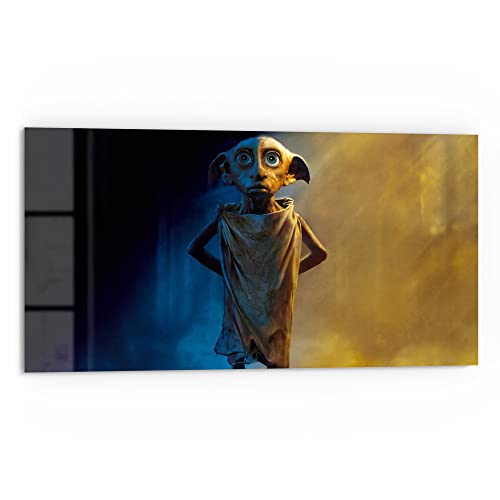 DEQORI Küchenrückwand Glas | Motiv Dobby der Hauself (HP) | 80x40 cm | Bad- oder Herd-Rückwand | Herdblende Spritzschutz für Küche & Badezimmer | Moderne Deko für Fliesenspiegel von DEQORI