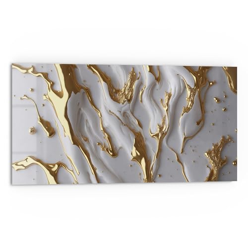 DEQORI Küchenrückwand Glas | Motiv Goldene Fließkraft | 80x40 cm cm | Bad- oder Herd-Rückwand | Herdblende Spritzschutz für Küche & Badezimmer | Moderne Deko für Fliesenspiegel DEQORI Küchenrückwand Glas | Motiv Goldene Fließkraft | 80x40 cm cm | Bad- oder Herd-Rückwand | Herdblende Spritzschutz für Küche & Badezimmer | Moderne Deko für Fliesenspiegel von DEQORI