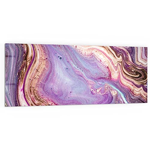 DEQORI Küchenrückwand Glas | Motiv Lebhaftes Paisleymuster | 125x50 cm | Bad- oder Herd-Rückwand | Herdblende Spritzschutz für Küche & Badezimmer | Moderne Deko für Fliesenspiegel von DEQORI