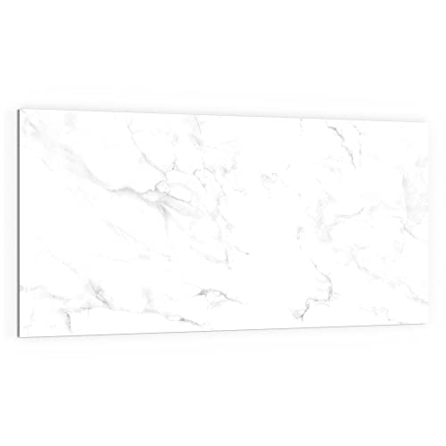 DEQORI Küchenrückwand Glas | Motiv Marmorplatte im Detail | 100x50 cm | Bad- oder Herd-Rückwand | Herdblende Spritzschutz für Küche & Badezimmer | Moderne Deko für Fliesenspiegel von DEQORI