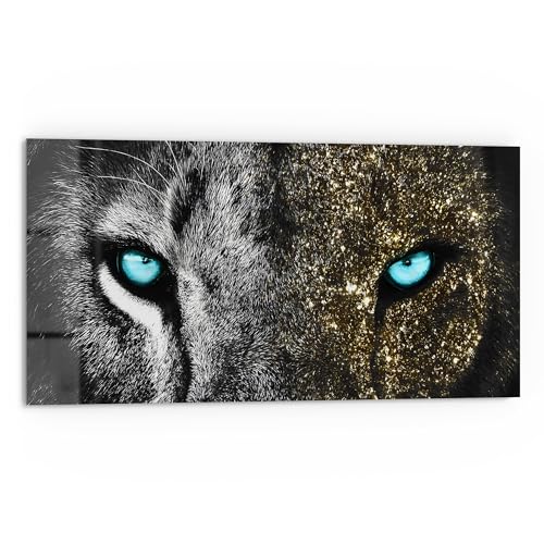 DEQORI Küchenrückwand Glas | Motiv Stolze Löwenstärke | 80x40 cm cm | Bad- oder Herd-Rückwand | Herdblende Spritzschutz für Küche & Badezimmer | Moderne Deko für Fliesenspiegel DEQORI Küchenrückwand Glas | Motiv Stolze Löwenstärke | 80x40 cm cm | Bad- oder Herd-Rückwand | Herdblende Spritzschutz für Küche & Badezimmer | Moderne Deko für Fliesenspiegel von DEQORI