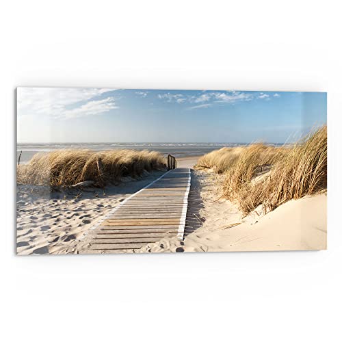 DEQORI Küchenrückwand Glas | Motiv Strandaufgang am Meer | 80x40 cm | Bad- oder Herd-Rückwand | Herdblende Spritzschutz für Küche & Badezimmer | Moderne Deko für Fliesenspiegel DEQORI Küchenrückwand Glas | Motiv Strandaufgang am Meer | 80x40 cm | Bad- oder Herd-Rückwand | Herdblende Spritzschutz für Küche & Badezimmer | Moderne Deko für Fliesenspiegel von DEQORI