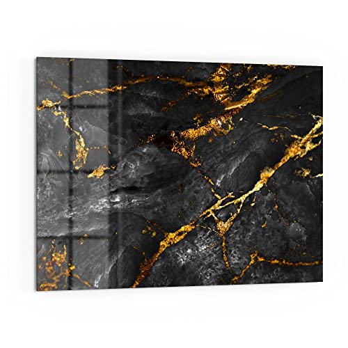 DEQORI Küchenrückwand Glas | Motiv Veredelter Naturstein | 80x60 cm | Bad- oder Herd-Rückwand | Herdblende Spritzschutz für Küche & Badezimmer | Moderne Deko für Fliesenspiegel von DEQORI