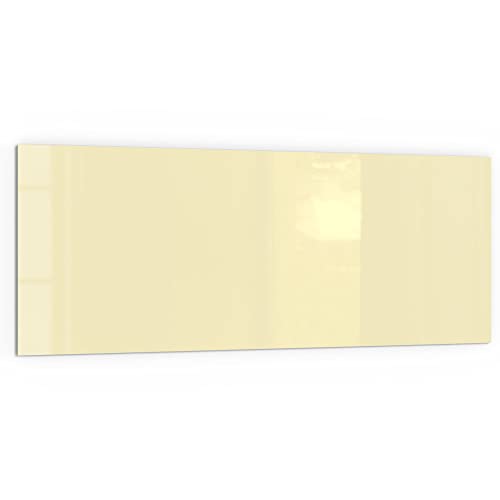 DEQORI Küchenrückwand Glas | Unifarben - Beige | 125x50 cm | Bad- oder Herd-Rückwand | Herdblende Spritzschutz für Küche & Badezimmer | Moderne Deko für Fliesenspiegel von DEQORI