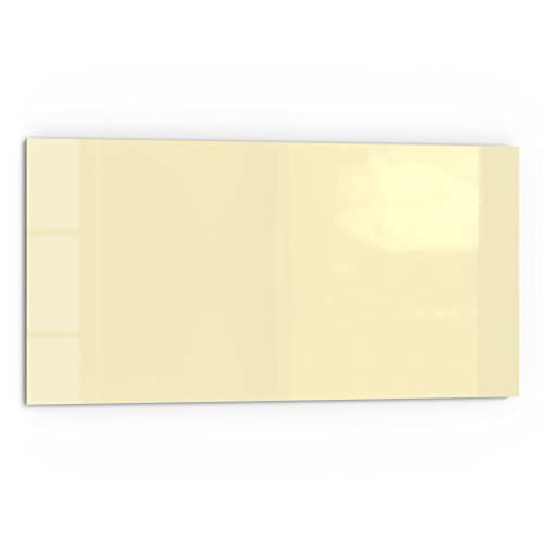 DEQORI Küchenrückwand Glas | Unifarben - Beige | 80x40 cm | Bad- oder Herd-Rückwand | Herdblende Spritzschutz für Küche & Badezimmer | Moderne Deko für Fliesenspiegel von DEQORI