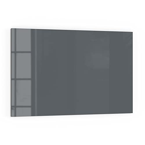 DEQORI Küchenrückwand Glas | Unifarben - Dunkelgrau | 60x40 cm | Bad- oder Herd-Rückwand | Herdblende Spritzschutz für Küche & Badezimmer | Moderne Deko für Fliesenspiegel von DEQORI