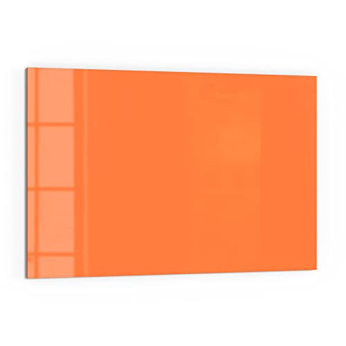 DEQORI Küchenrückwand Glas | Unifarben - Orange | 60x40 cm | Bad- oder Herd-Rückwand | Herdblende Spritzschutz für Küche & Badezimmer | Moderne Deko für Fliesenspiegel von DEQORI