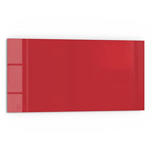 DEQORI Küchenrückwand Glas | Unifarben - Rot | 80x40 cm | Bad- oder Herd-Rückwand | Herdblende Spritzschutz für Küche & Badezimmer | Moderne Deko für Fliesenspiegel von DEQORI