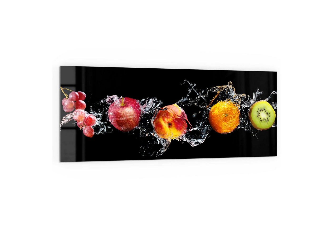 DEQORI Küchenrückwand 'Obst abwaschen', Glas Spritzschutz Badrückwand Herdblende von DEQORI