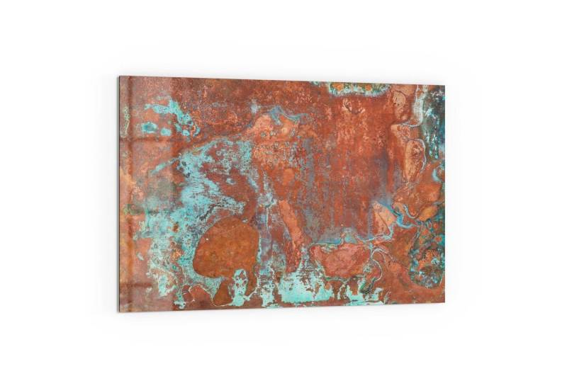 DEQORI Küchenrückwand 'Rostige Kupferplatte', Glas Spritzschutz Badrückwand Herdblende von DEQORI