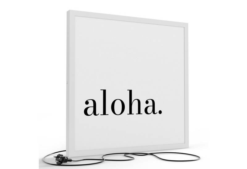 DEQORI LED-Bild 'Aloha - Schriftzug', (1 St), LED Lampe Leuchte Leuchtbild Bild beleuchtet Deckenleuchte Wandlampe von DEQORI