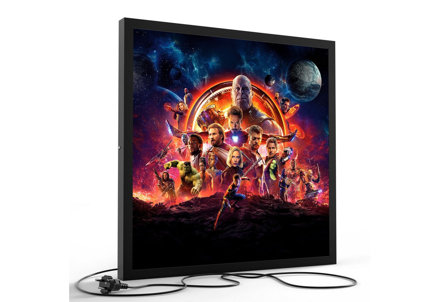 DEQORI LED-Bild 'Avengers Infinity War', (1 St), LED Lampe Leuchte Leuchtbild Bild beleuchtet Deckenleuchte Wandlampe von DEQORI