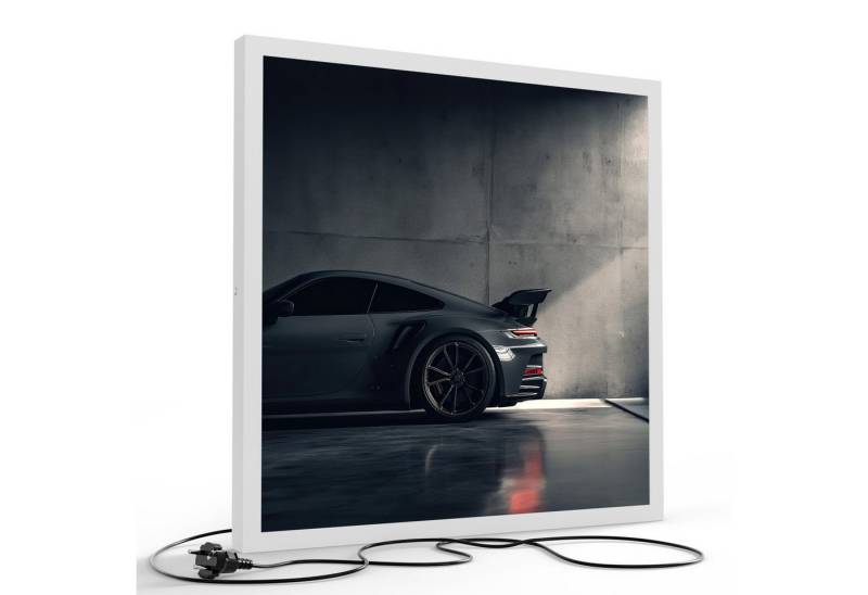 DEQORI LED-Bild 'Beton und Benzin', (1 St), LED Lampe Leuchte Leuchtbild Bild beleuchtet Deckenleuchte Wandlampe von DEQORI