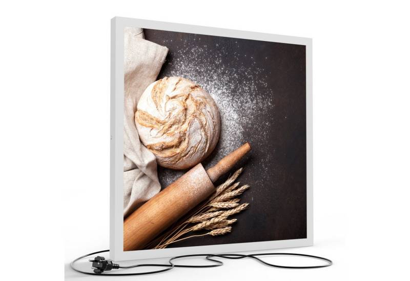 DEQORI LED-Bild 'Brot mit Nudelholz ', (1 St), LED Lampe Leuchte Leuchtbild Bild beleuchtet Deckenleuchte Wandlampe von DEQORI