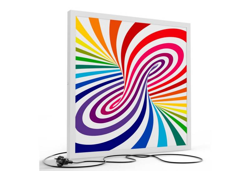 DEQORI LED-Bild 'Bunter Wirbelwind', (1 St), LED Lampe Leuchte Leuchtbild Bild beleuchtet Deckenleuchte Wandlampe von DEQORI