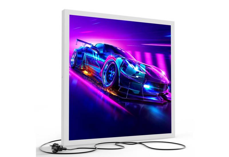 DEQORI LED-Bild 'Corvette Verfolgungsjagd', (1 St), LED Lampe Leuchte Leuchtbild Bild beleuchtet Deckenleuchte Wandlampe von DEQORI