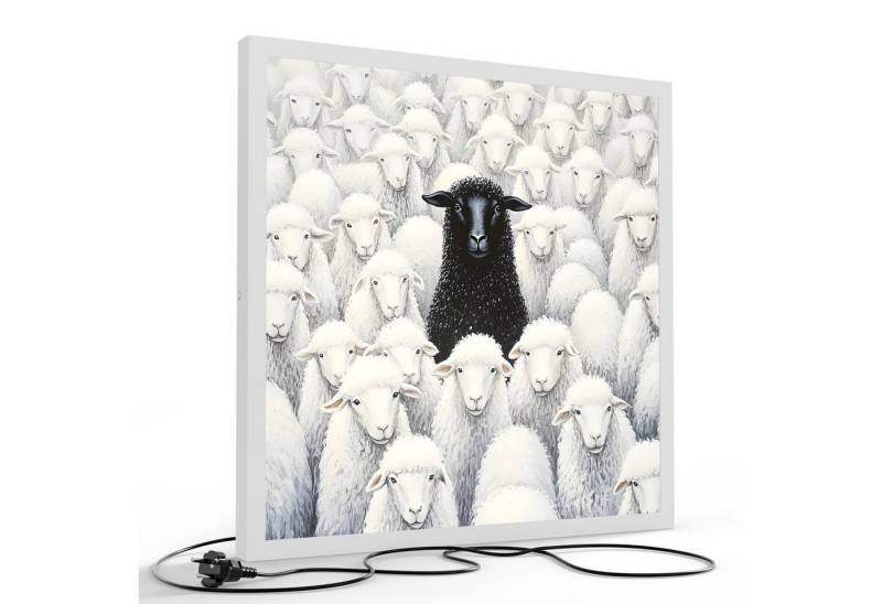 DEQORI LED-Bild 'Das schwarze Schaf', (1 St), LED Lampe Leuchte Leuchtbild Bild beleuchtet Deckenleuchte Wandlampe von DEQORI