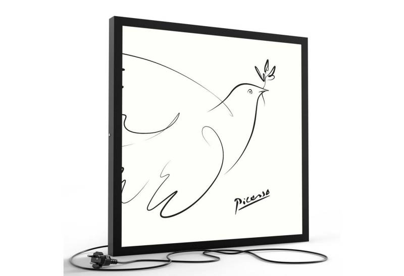 DEQORI LED-Bild 'Der Friedensflug', (1 St), LED Lampe Leuchte Leuchtbild Bild beleuchtet Deckenleuchte Wandlampe von DEQORI