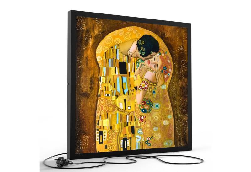 DEQORI LED-Bild 'Der Kuss von Gustav Klimt', (1 St), LED Lampe Leuchte Leuchtbild Bild beleuchtet Deckenleuchte Wandlampe von DEQORI