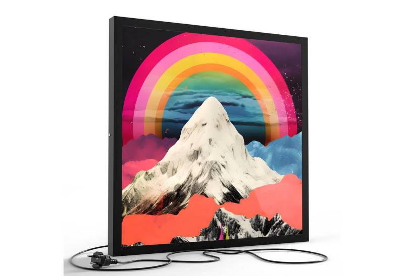 DEQORI LED-Bild 'Farbenrausch im Gebirge', (1 St), LED Lampe Leuchte Leuchtbild Bild beleuchtet Deckenleuchte Wandlampe von DEQORI