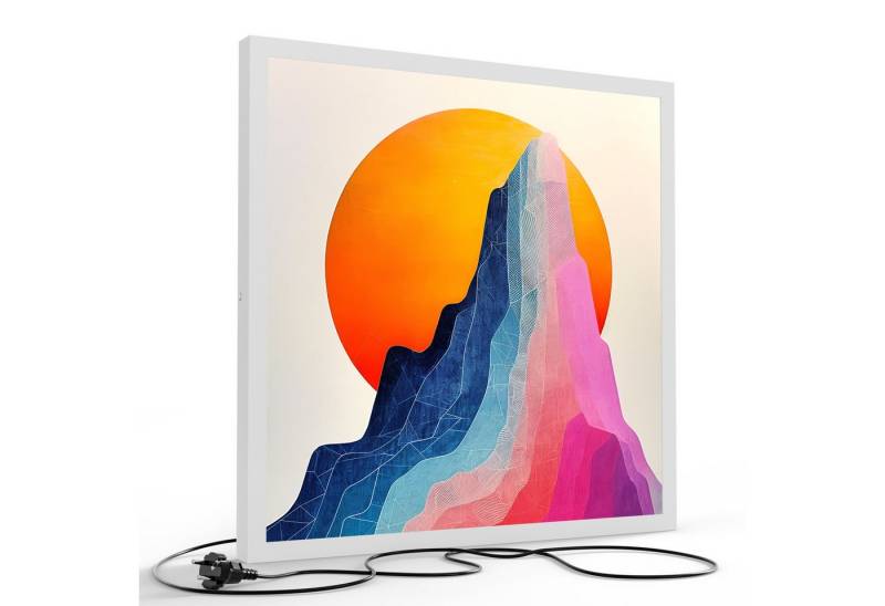 DEQORI LED-Bild 'Farbschichten der Höhe', (1 St), LED Lampe Leuchte Leuchtbild Bild beleuchtet Deckenleuchte Wandlampe von DEQORI