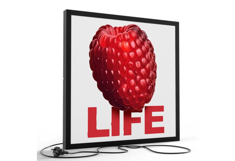 DEQORI LED-Bild 'Frucht des Lebens', (1 St), LED Lampe Leuchte Leuchtbild Bild beleuchtet Deckenleuchte Wandlampe von DEQORI