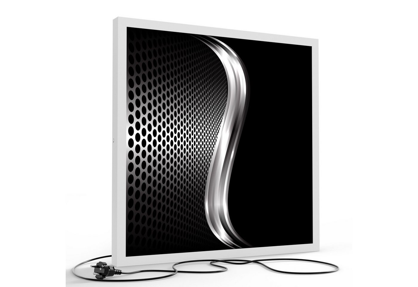 DEQORI LED-Bild 'Gitter mit Silberschweif ', (1 St), LED Lampe Leuchte Leuchtbild Bild beleuchtet Deckenleuchte Wandlampe von DEQORI