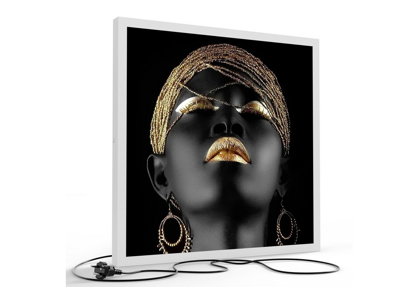 DEQORI LED-Bild 'Goldene Anmut', (1 St), LED Lampe Leuchte Leuchtbild Bild beleuchtet Deckenleuchte Wandlampe von DEQORI