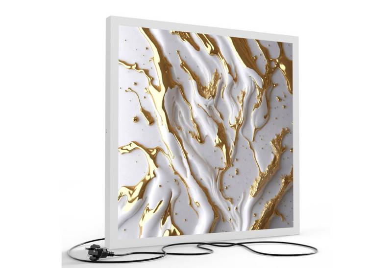 DEQORI LED-Bild 'Goldene Fließkraft', (1 St), LED Lampe Leuchte Leuchtbild Bild beleuchtet Deckenleuchte Wandlampe von DEQORI